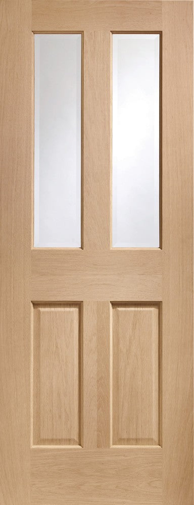 Malton Internal Oak Fire Door with Clear Glass