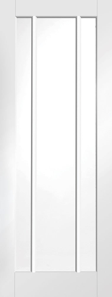 Worcester Internal White Primed Fire Door with Clear Glass