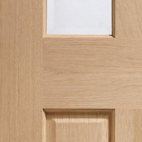 Malton Internal Oak Fire Door with Clear Glass