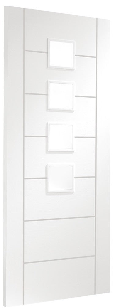 Palermo Original White Primed Internal Door with Obscure Glass