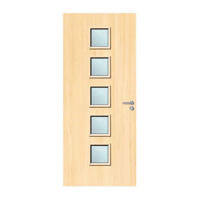 Internal Bespoke Ash Veneer 10G 5x 245 x 245mm Vision Panels Fire Door with Glass Fire Door Kingdom