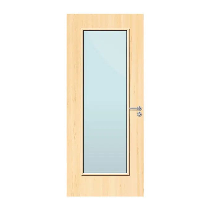 Internal Bespoke Ash Veneer 19G 508 X 1654mm Vision Panel Fire Door with Glass Fire Door Kingdom
