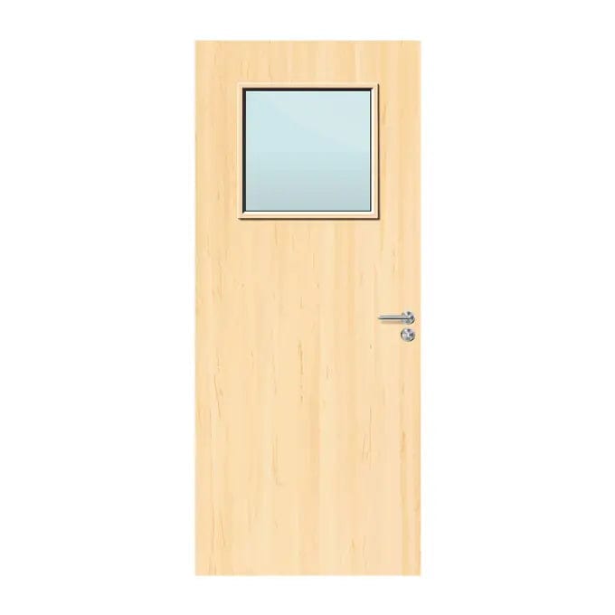 Internal Bespoke Ash Veneer 1G 450 x 450mm Vision Panels Fire Door with Glass Fire Door Kingdom
