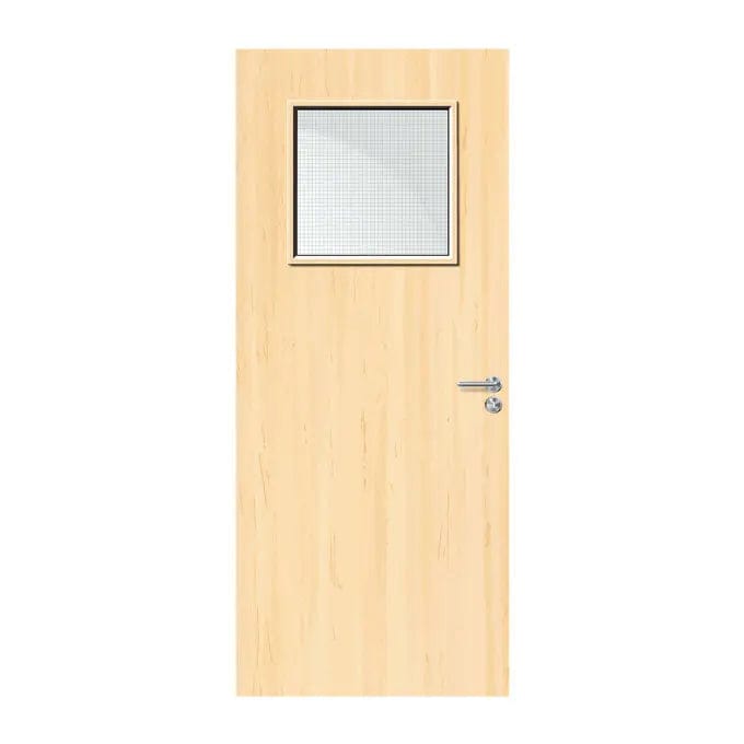 Internal Bespoke Ash Veneer 1G 450 x 450mm Vision Panels Fire Door with Glass Fire Door Kingdom
