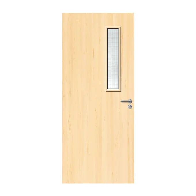 Internal Bespoke Ash Veneer 3G 150 x 700mm Vision Panels Fire Door with Glass Fire Door Kingdom