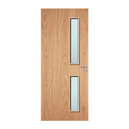Internal Bespoke Beech Veneer 16G 150x775 150x700 Vision Panels Fire Door with Glass Fire Door Kingdom