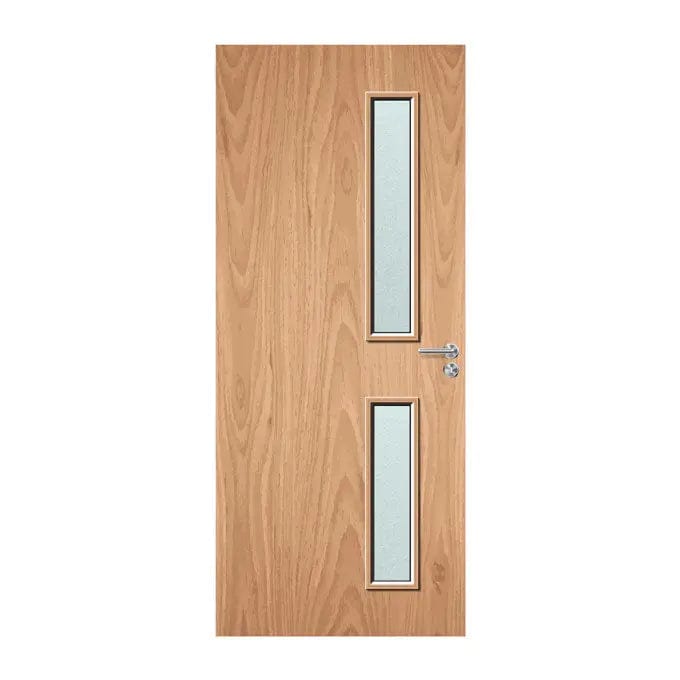 Internal Bespoke Beech Veneer 16G 150x775 150x700 Vision Panels Fire Door with Glass Fire Door Kingdom