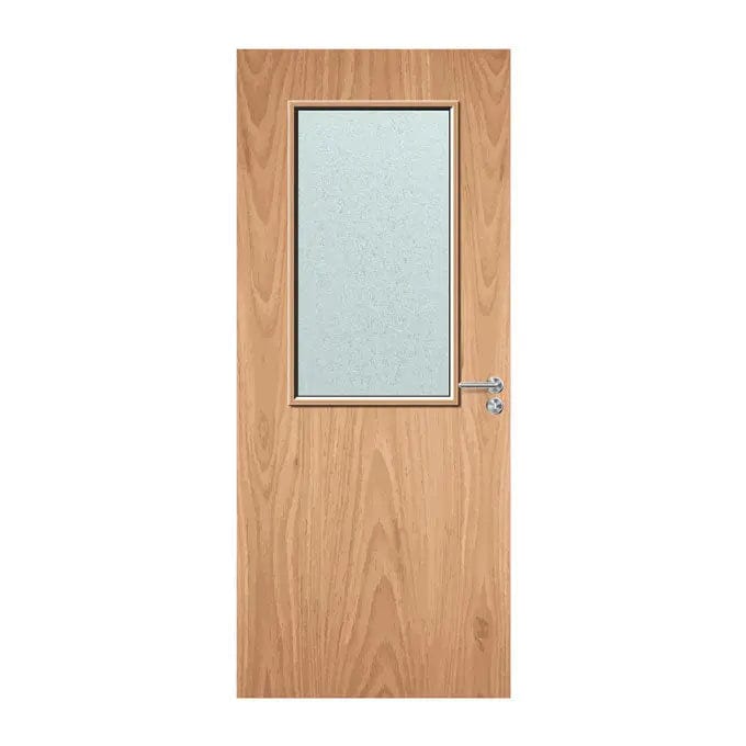 Internal Bespoke Beech Veneer 8G 508 x 914mm Vision Panels Fire Door with Glass Fire Door Kingdom