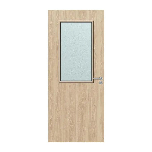 Internal Bespoke Oak Veneer 8G 508 x 914mm Vision Panels Fire Door with Glass Fire Door Kingdom