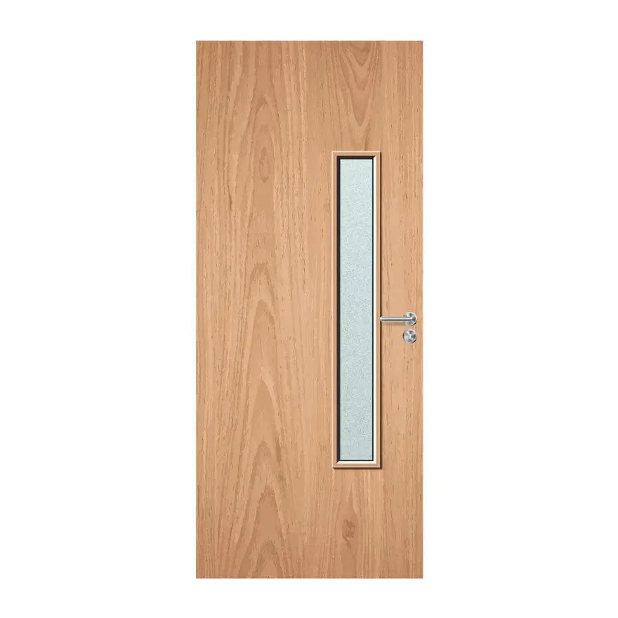 Internal Bespoke Plywood Paint Grade 18G 150 x 1150mm Vision Panel Fire Door with Glass Fire Door Kingdom