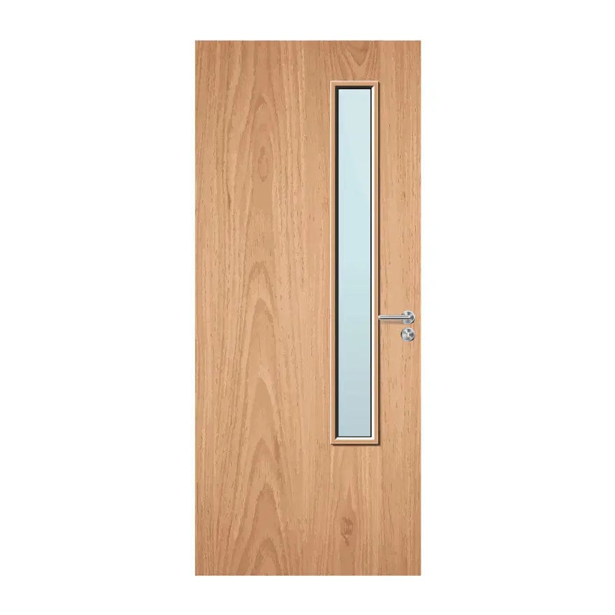 Internal Bespoke Plywood Paint Grade 20G 150 x 1500mm Vision Panel Fire Door with Glass Fire Door Kingdom