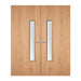 Internal Double Plywood Bespoke Paint Grade 18G 1150 X 150mm Vision Panel Fire Door with Glass Fire Door Kingdom