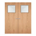 Internal Double Plywood Bespoke Paint Grade 1G 450 X 450mm Vision Panel Fire Door with Glass Fire Door Kingdom