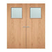 Internal Double Plywood Bespoke Paint Grade 1G 600 X 600mm Vision Panel Fire Door with Glass Fire Door Kingdom