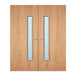 Internal Double Plywood Bespoke Paint Grade 25G 1500 X 150mm Vision Panel Fire Door with Glass Fire Door Kingdom