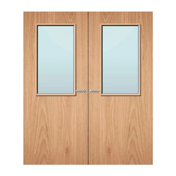 Internal Double Plywood Bespoke Paint Grade 8G 508 X 914mm Vision Panel Fire Door with Glass Fire Door Kingdom