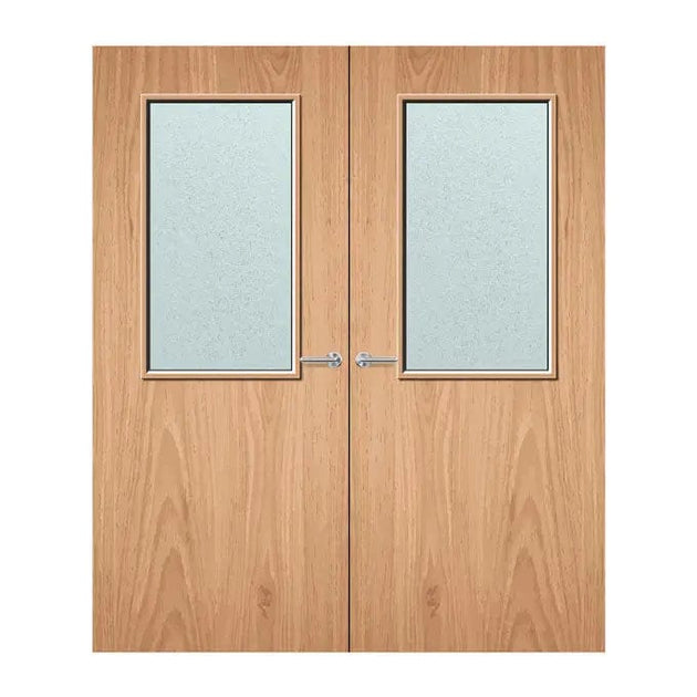 Internal Double Plywood Bespoke Paint Grade 8G 508 X 914mm Vision Panel Fire Door with Glass Fire Door Kingdom