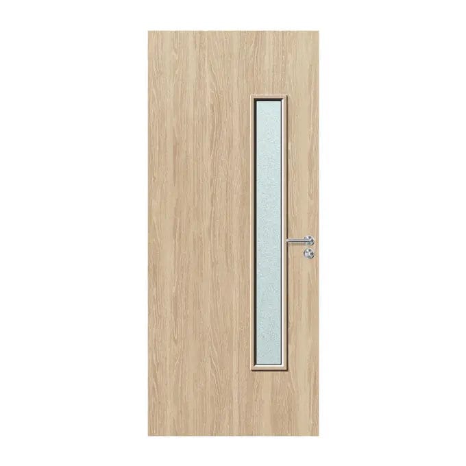 Internal Oak Veneer 25G 150 x 1500mm Vision Panels Fire Door with Glass Fire Door Kingdom