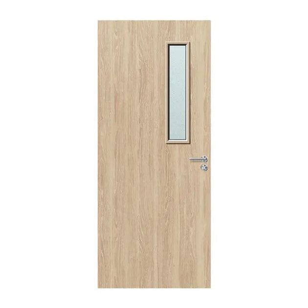 Internal Oak Veneer 3G 150 x 700mm Vision Panels Fire Door with Glass Fire Door Kingdom