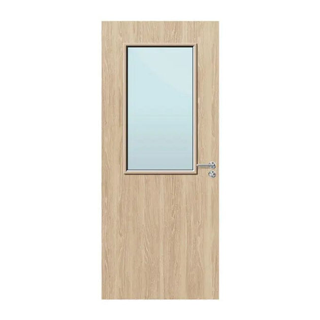 Internal Oak Veneer 8G 508 x 914mm Vision Panels Fire Door with Glass Fire Door Kingdom