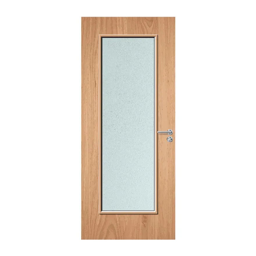 Internal Plywood Bespoke Paint Grade 19G 508 X 1654mm Vision Panel Fire Door with Glass Fire Door Kingdom
