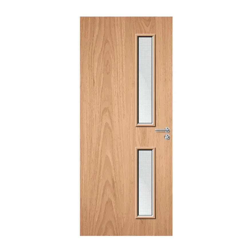 Internal Plywood Paint Grade 16G 150x775 150x700 Vision Panels Fire Door with Glass Fire Door Kingdom