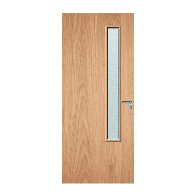Internal Plywood Paint Grade 20G 1x 150 x 1500mm Vision Panel Fire Door with Glass Fire Door Kingdom