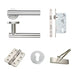 Ironmongery Double Fire Door Kit - Lever, Lock, Escutcheons and Closer Hardware Pack Elite Ironmongery