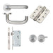 Ironmongery Fire Door Kit - Lever, Bathroom Lock, Turn and Release Hardware Pack Elite Ironmongery