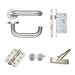 Ironmongery Fire Door Kit - Lever, Bathroom Lock, Turn and Release, Closer Hardware Pack Elite Ironmongery