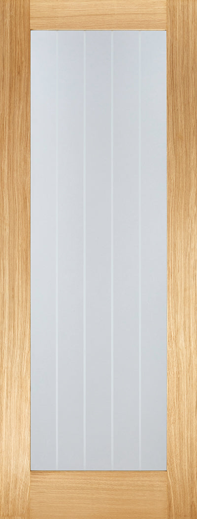 Oak Mexicano Pattern 10 Glazed Pre-Finished Internal Fire Door FD30