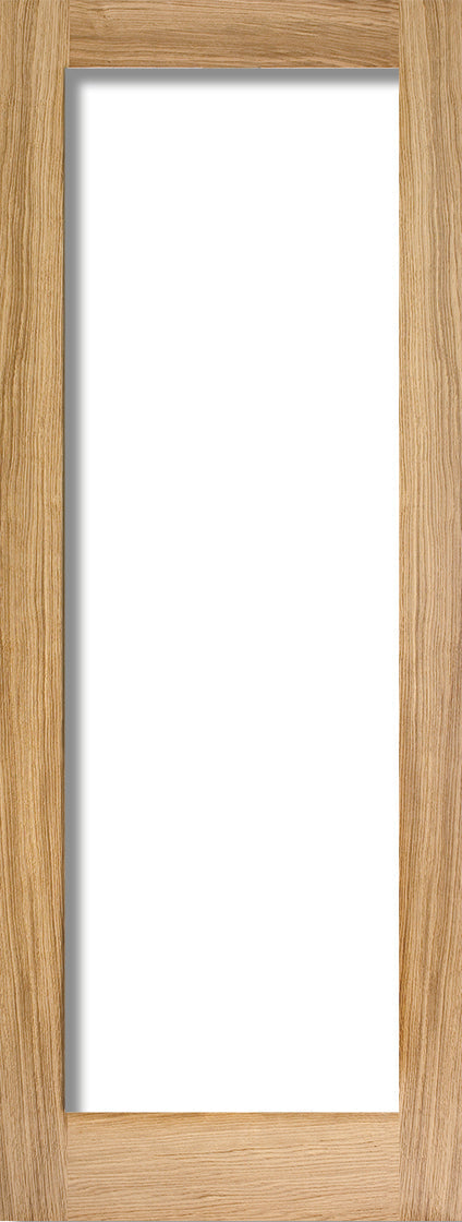 Oak Pattern 10 Glazed 1 Light Clear Internal Fire Door FD30