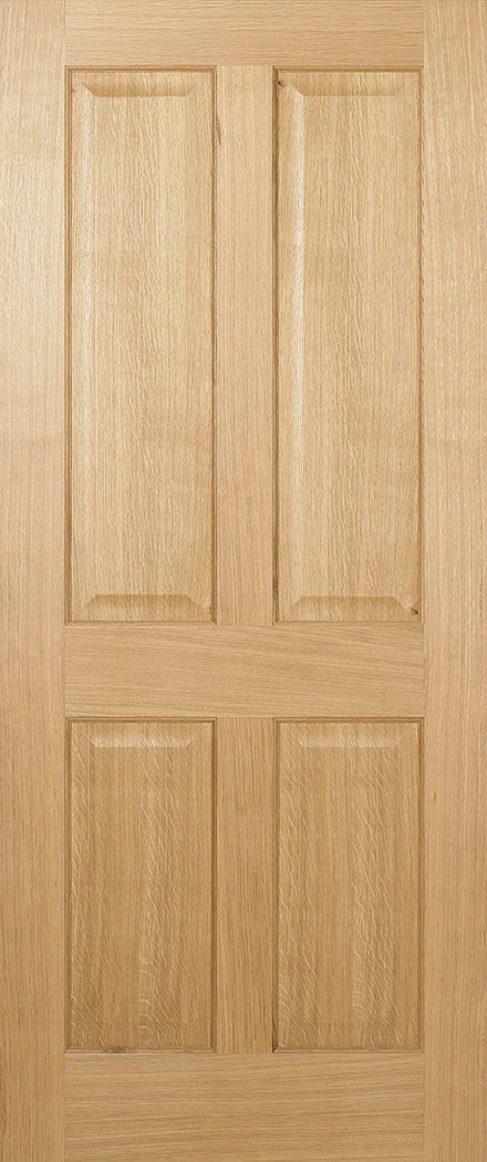 Oak Regency 4 Panel Pre-finished Internal Fire Door FD30